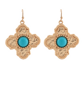 Petite Vintage Cross Earring